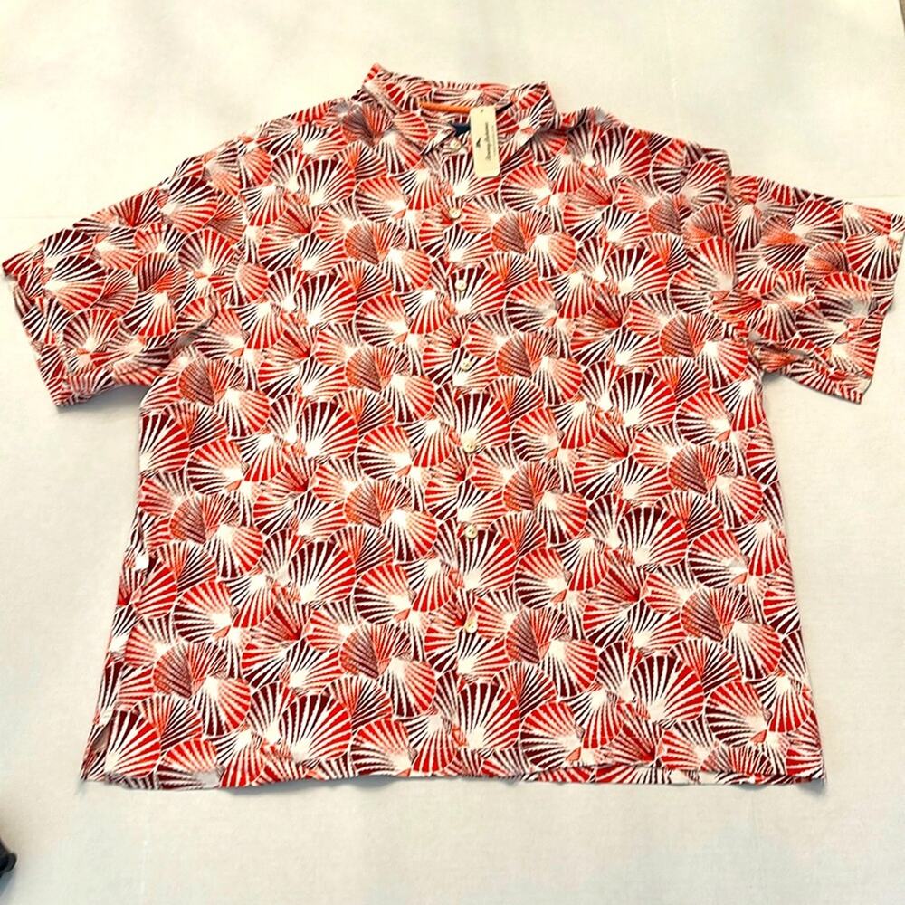 NWT Tommy Bahama 100% Silk Camp Shirt, Shell We Dance, Caliente XXL XLT 3XT A1